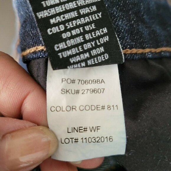 RSQ Men's Sz 32x34 London Skinny Jeans Dark Wash EUC Skinny Straight Leg Tilly's - Picture 6 of 6